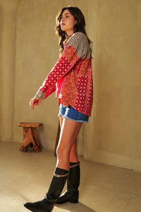 BOHO BUTTON DOWN BLOUSE