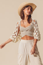 Load image into Gallery viewer, CROCHET CROPPED CARDIGAN
