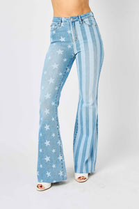 STARS AND STRIPES FLARED JEANS