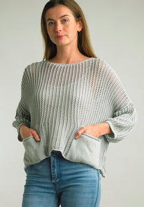 COTTON KNIT SWEATER